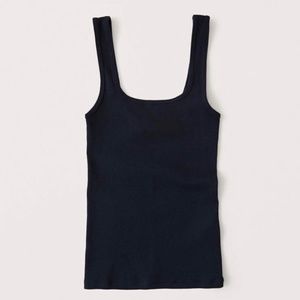 Abercrombie & Fitch Dark Blue Scoop Neck Tank Top